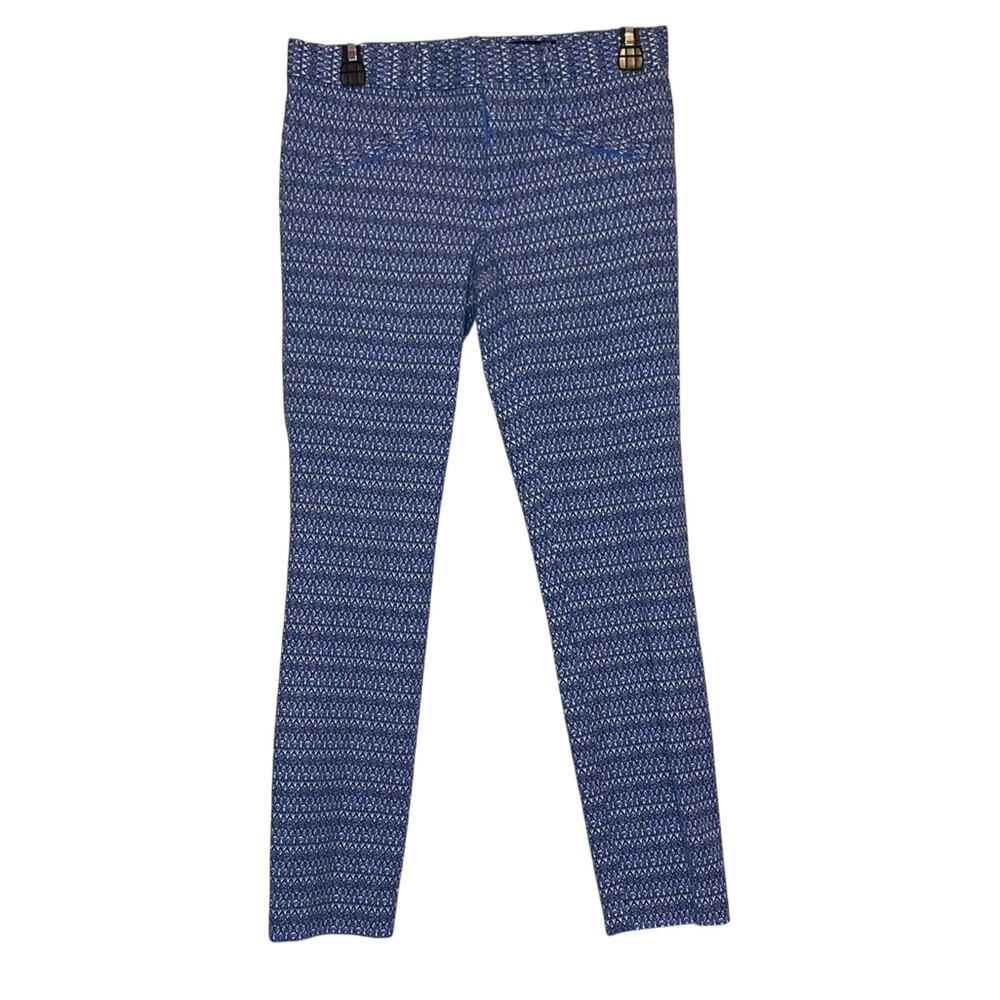 Gap Skinny Ankle Pants Blue Geometric Print Women's‎ Size 4R